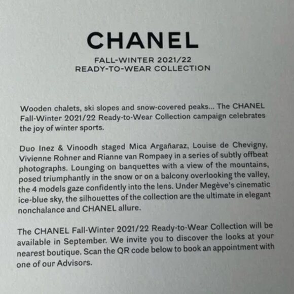 Chanel Fall-Winter 2021/22 Ready-to-wear Catalog Collection book SEALED - Picture 6 of 7